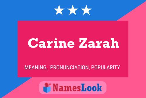 Постер имени Carine Zarah