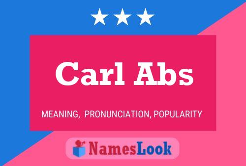 Постер имени Carl Abs