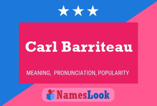 Постер имени Carl Barriteau