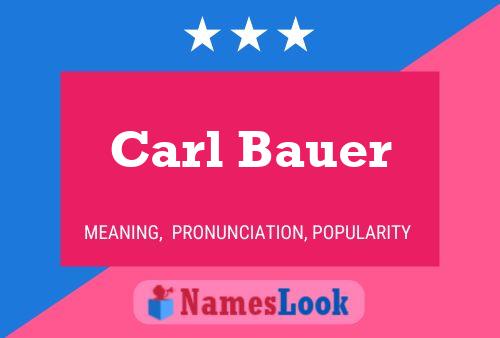 Постер имени Carl Bauer