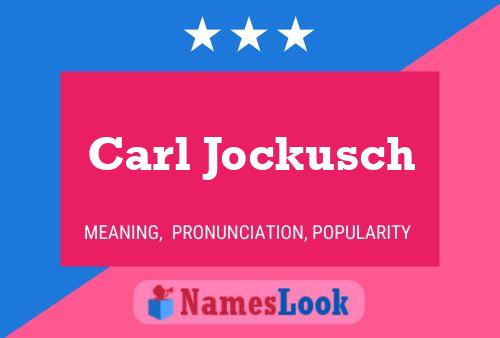 Постер имени Carl Jockusch