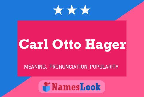 Постер имени Carl Otto Hager