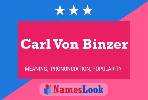 Постер имени Carl Von Binzer