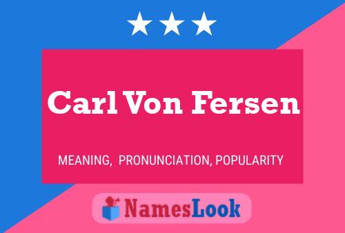 Постер имени Carl Von Fersen