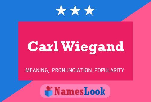 Постер имени Carl Wiegand