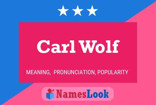 Постер имени Carl Wolf