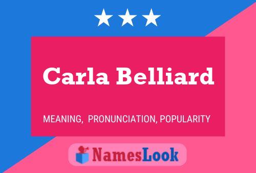 Постер имени Carla Belliard