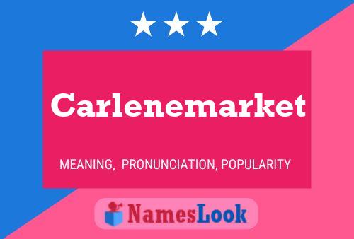 Постер имени Carlenemarket