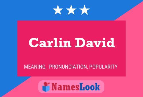 Постер имени Carlin David