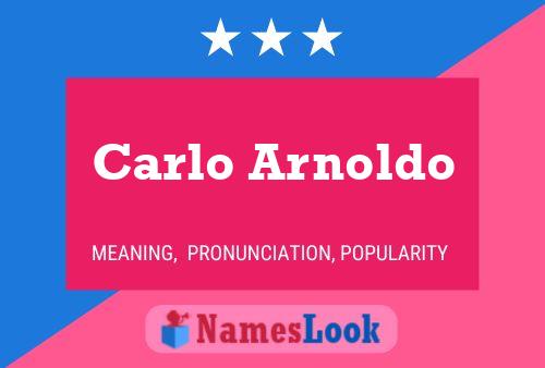 Постер имени Carlo Arnoldo