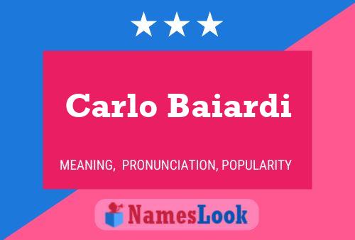 Постер имени Carlo Baiardi