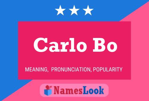 Постер имени Carlo Bo