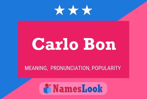 Постер имени Carlo Bon