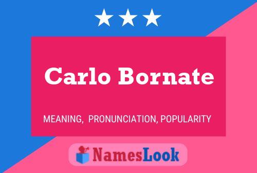 Постер имени Carlo Bornate