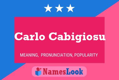 Постер имени Carlo Cabigiosu