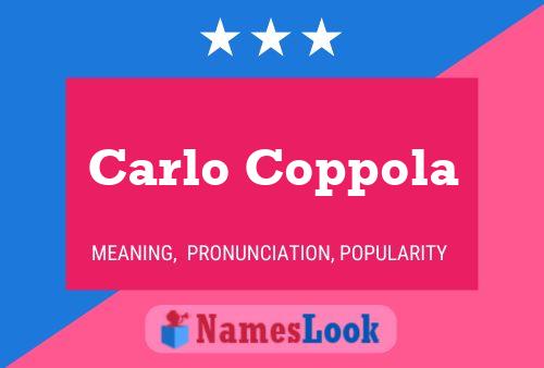 Постер имени Carlo Coppola