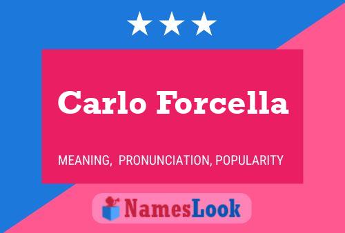 Постер имени Carlo Forcella