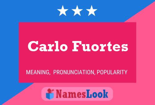 Постер имени Carlo Fuortes