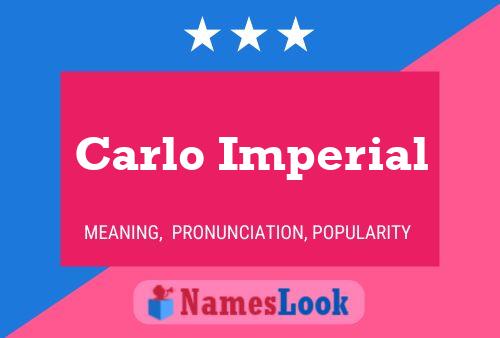 Постер имени Carlo Imperial