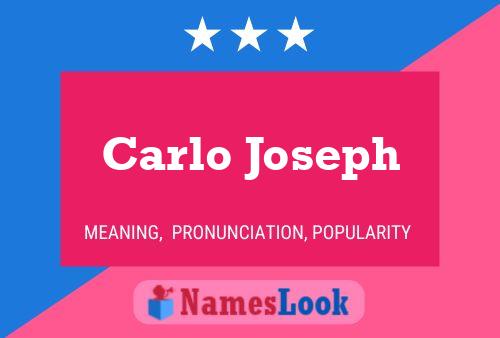 Постер имени Carlo Joseph