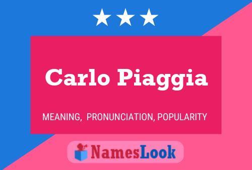 Постер имени Carlo Piaggia