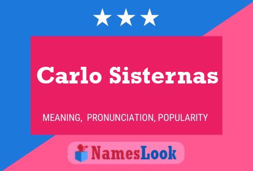 Постер имени Carlo Sisternas