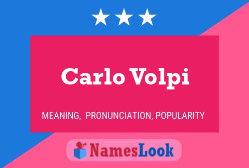 Постер имени Carlo Volpi