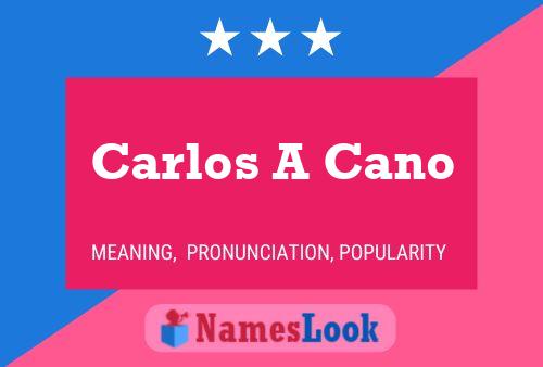 Постер имени Carlos A Cano