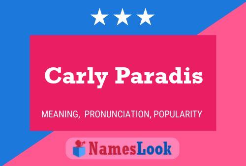 Постер имени Carly Paradis