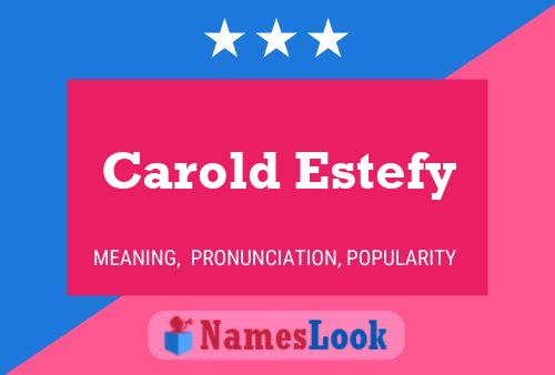 Постер имени Carold Estefy