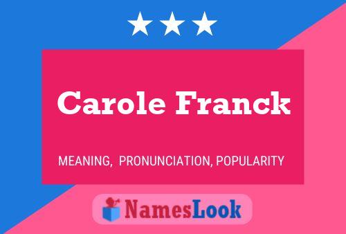 Постер имени Carole Franck