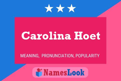 Постер имени Carolina Hoet