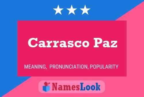 Постер имени Carrasco Paz