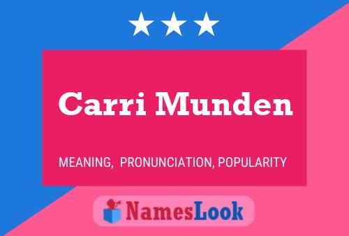 Постер имени Carri Munden