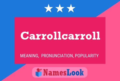 Постер имени Carrollcarroll