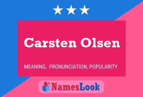 Постер имени Carsten Olsen