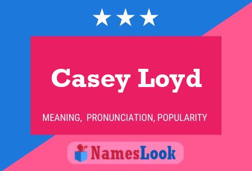 Постер имени Casey Loyd