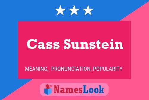 Постер имени Cass Sunstein