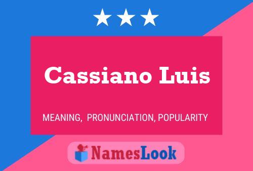 Постер имени Cassiano Luis