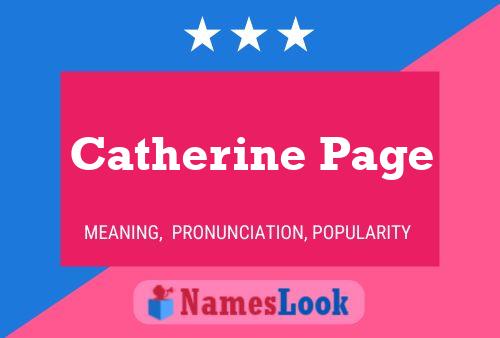 Постер имени Catherine Page