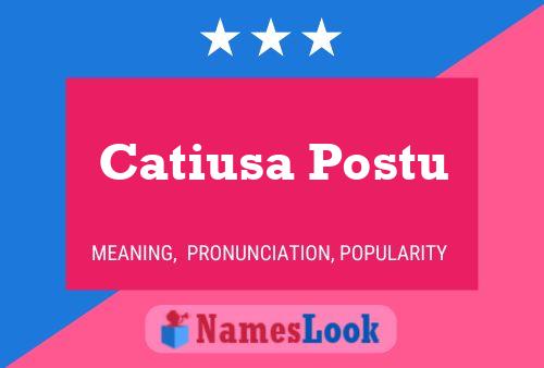 Постер имени Catiusa Postu