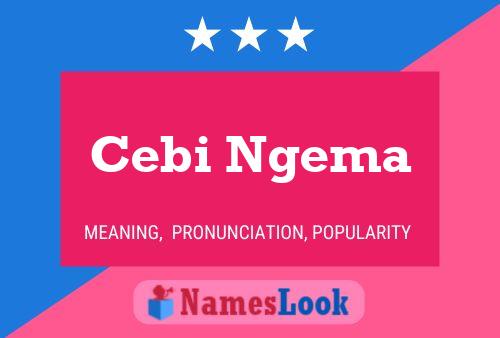 Постер имени Cebi Ngema