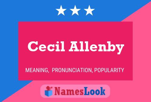 Постер имени Cecil Allenby