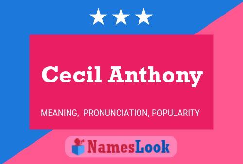 Постер имени Cecil Anthony