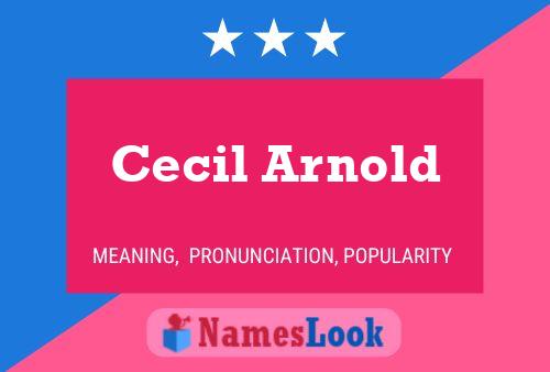 Постер имени Cecil Arnold