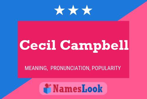 Постер имени Cecil Campbell