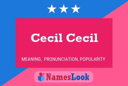 Постер имени Cecil Cecil