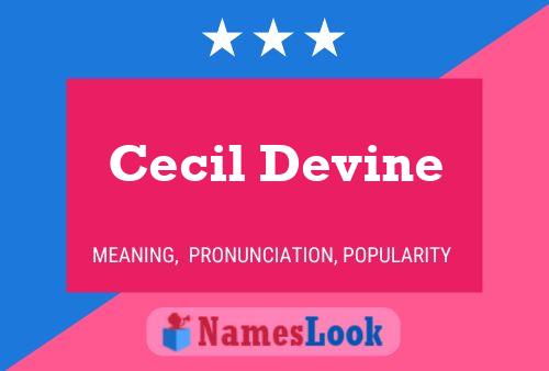 Постер имени Cecil Devine