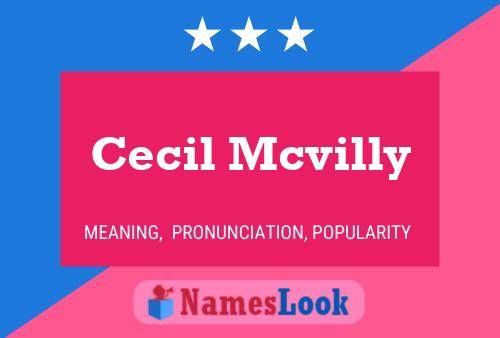 Постер имени Cecil Mcvilly