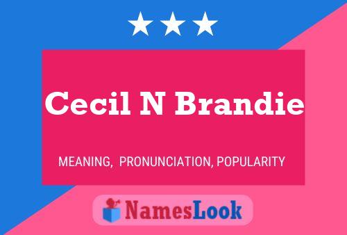 Постер имени Cecil N Brandie